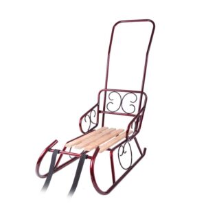 Санки "Смерека" + спинка бордові