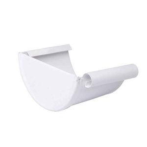 Євро Загл. для жолоба глиб. ЛІВА БІЛА RAL 9003 текстура