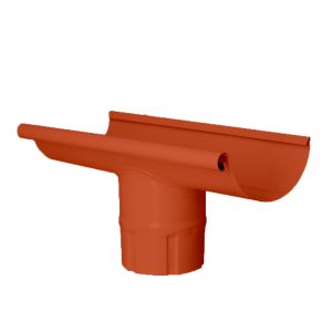 Євро Зливоприймач прохідн. d140 мм ТЕРАКОТ RAL 8004 мат