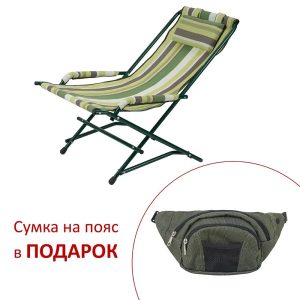 Крісло "Качалка" d20 мм (Текстилен, Зелена смуга)