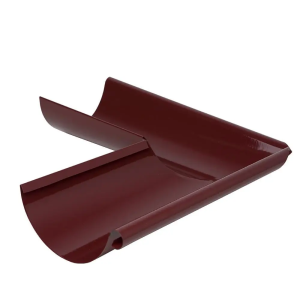Євро Поворот жолоба глиб. ЗОВН. БОРДО RAL 3005 текстура
