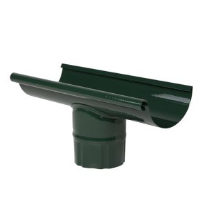 Євро Зливоприймач прохідн. d140 мм ЗЕЛЕНИЙ RAL 6005 глянець