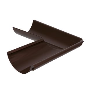 Євро Поворот жолоба глиб. ЗОВН. КОРИЧНЕВИЙ RAL 8017 текстура