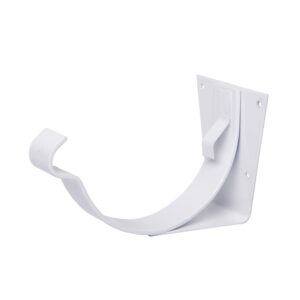 Євро Кріплення для жолоба d140 мм КОРОТКЕ БІЛЕ RAL 9003 глянець