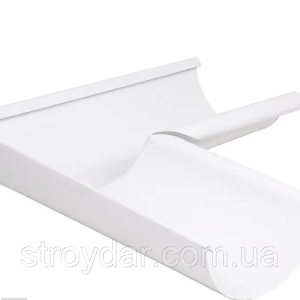 Євро Кут жолоба глиб. ВНУТР. БІЛИЙ RAL 9003 текстура