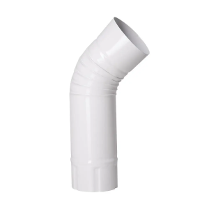 Коліно d100 мм ВЕРХНЄ БІЛЕ RAL 9003 текстура