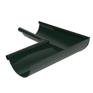 Євро Поворот жолоба d140 мм ВНУТР. ЗЕЛЕНИЙ RAL 6005 глянець