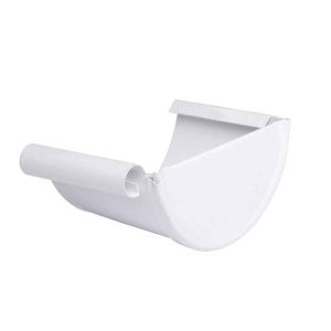 Євро Загл. для жолоба глиб. ПРАВА БІЛА RAL 9003 текстура