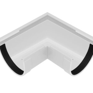 RW Кут ринви зовнішній 90° d130 мм БІЛИЙ