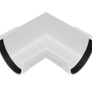 RW Кут ринви внутрішній 90° d130 мм БІЛИЙ