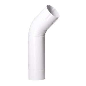 Коліно d100 мм СЕРЕДНЄ БІЛЕ RAL 9003 текстура