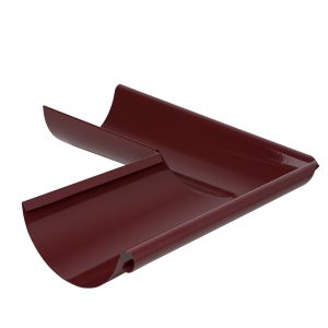 Євро Поворот жолоба d140 мм ЗОВН. БОРДО RAL 3005 глянець