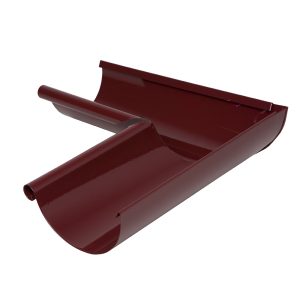 Євро Поворот жолоба d140 мм ВНУТР. БОРДО RAL 3005 глянець