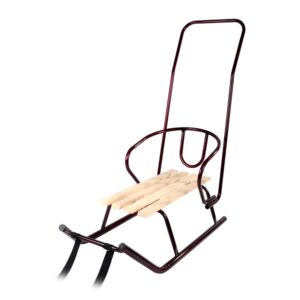 Санки "Малюк" бордові + спинка