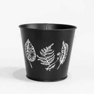 Кашпо декоративне 2л "ЛИСТЯ" Vitan, колір Чорний, 140*110*157