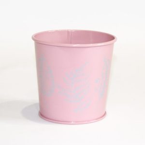 Кашпо декоративне 0,5л "ЛИСТЯ" Vitan, колір Рожевий , 95*80*100 метал