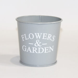 Кашпо декоративне 0,5л "FLOWERS & GARDEN" Vitan, колір Сірий, 95*80*100 метал
