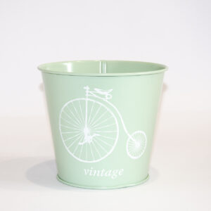 Кашпо декоративне 2л "Білий велосипед" Vitan, колір М'ятний, 140*110*157, метал
