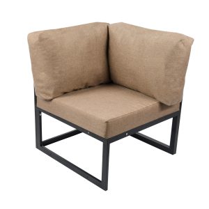 Куточок-Пуф "Махагоні" (бежевий на чорному)