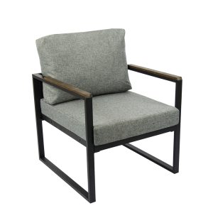 Крісло "Софора" (сірий на чорному)