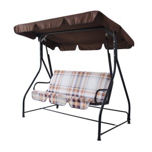 Гойдалка садова "Вероніка" (Бязь, Коричнево-фіолетова клітинка)