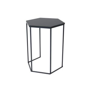 Журнальний стіл "Драконник" шестикутний, скло, чорний (великий)