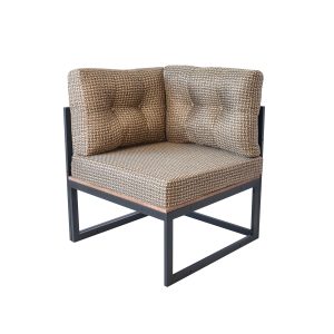 Куточок-Пуф "Дукат" (коричневий на чорному)