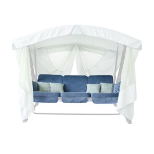 Відшив сидіння, тканина та поролон на садову гойдалку "Аліса" (Блакитний)