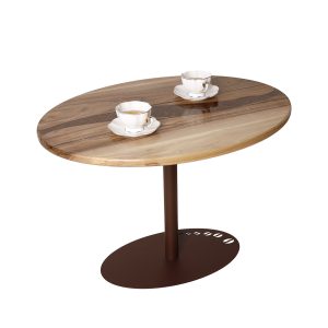 Журнальний стіл Кавове зерно 800*600 мм/Коричневий каркас