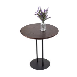 Журнальний стіл "Олександрит", Дуб Коричневий d500 мм/Чорний каркас