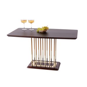 Журнальний стіл "Тор", Дуб Амарена 1000*550 мм/Золотий каркас