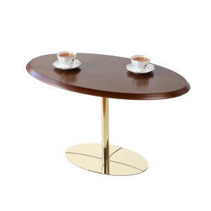 Журнальний стіл "Онікс", Горіх Коричневий 900*500 мм/Золотий каркас