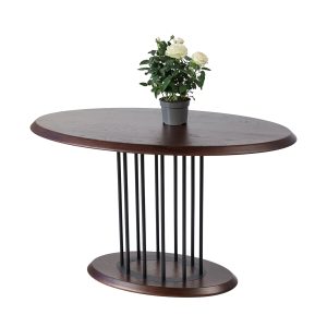 Журнальний стіл "Бурштин", Дуб коричневий 900*500 мм/Чорний каркас