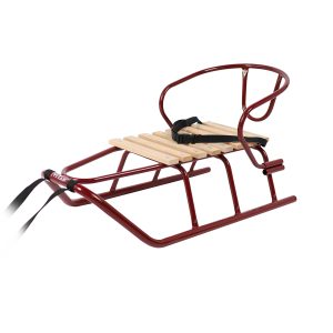 Санки "Балу" з поперечною планкою Бордові + спинка